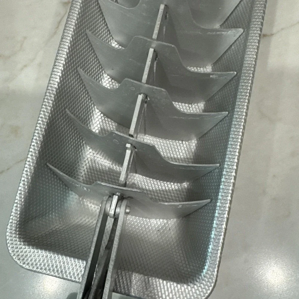 Vintage Textured Aluminum Metal Ice Cube Tray - Makes 18 Cubes
